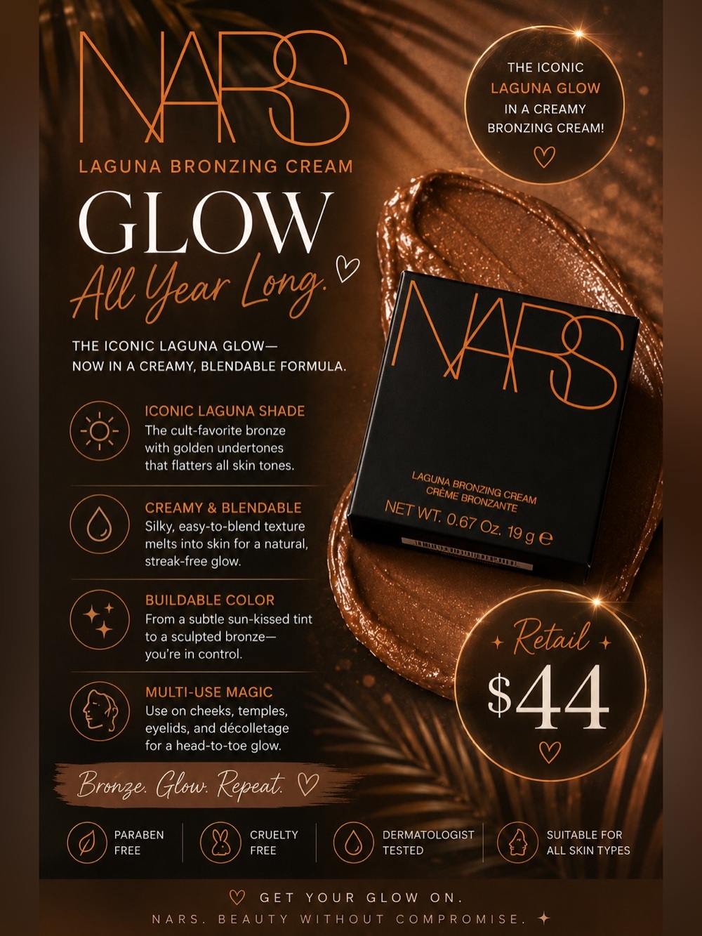 NARS Laguna Bronzing Cream — Bronze Glow